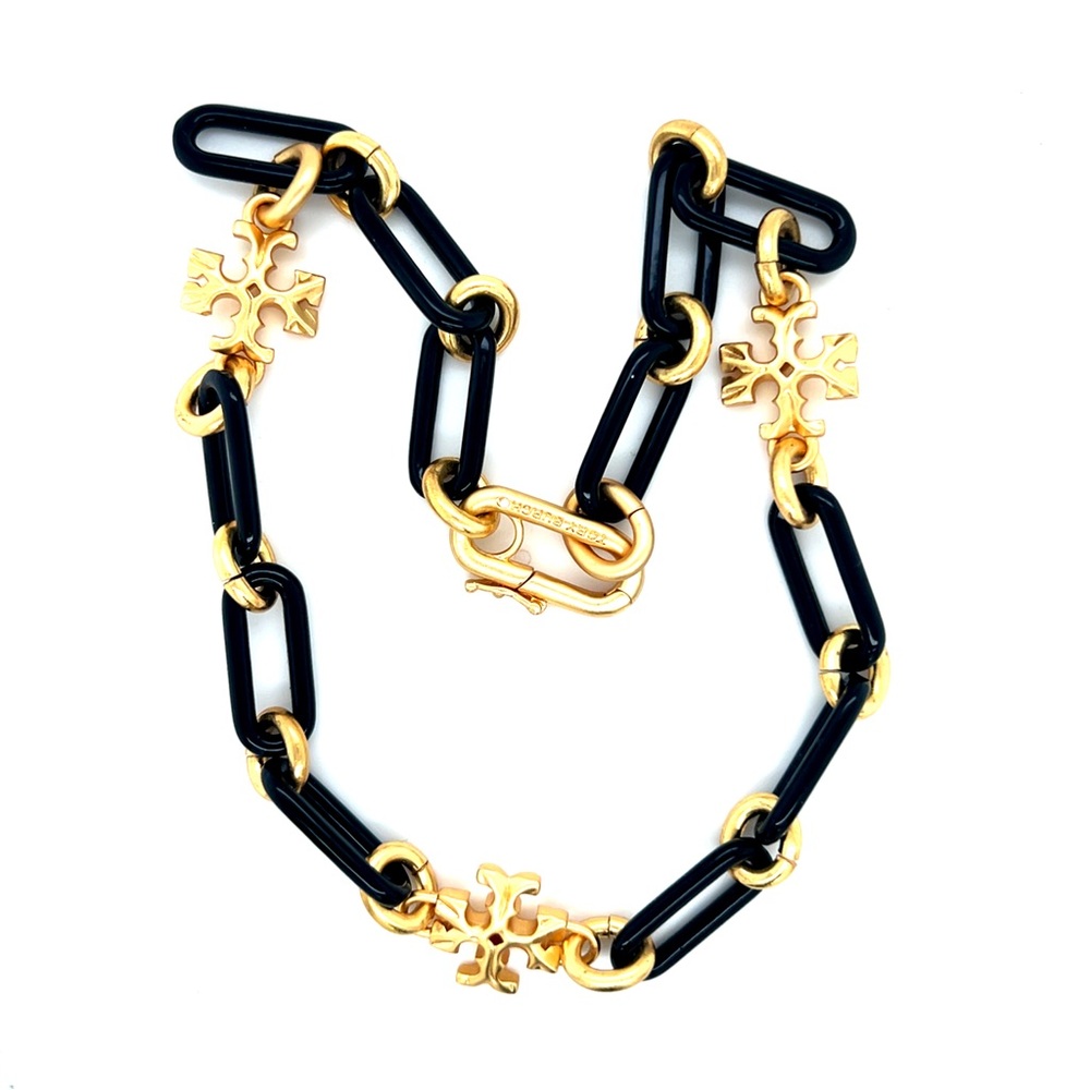 Tory Burch Black and Gold Necklace